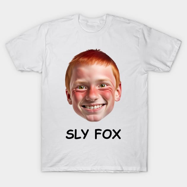 SLY FOX (Black Text) T-Shirt by Barnes Visuals